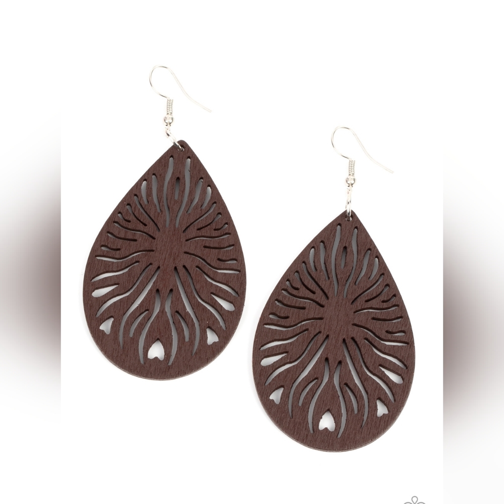 Sunny Incantations Brown Earrings